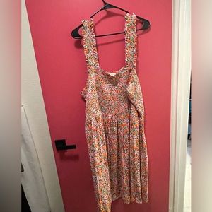 Floral Dress with Thick Straps